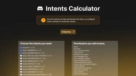 Calculateur d'intents tool